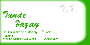 tunde hazay business card